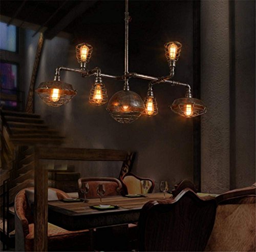 C-LT Pendant Lamp Vintage Industrial Pendant Ceiling Lamp Steampunk Retro Loft Creative Metal Water Pipe Chandelier Lamp Living Room Bedroom Bar Restaurant Decoration Li steampunk buy now online