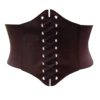 ELASTIC CINCHED WIDE CORSET BELT RED, BLACK & WHITE (Small (UK 8-14), Brown) steampunk buy now online