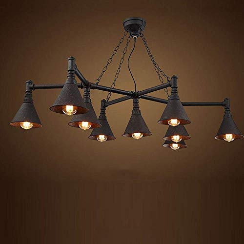 Light Lamp 9 Lamp E27 American Retro Water Pipe Chandelier Rusty Vintage Steampunk Metal Water Pipe Chandelier Steampunk Chandelier, Industrial Style Bedroom Hotel Ceiling Light, Bar Restaurant Kitche steampunk buy now online