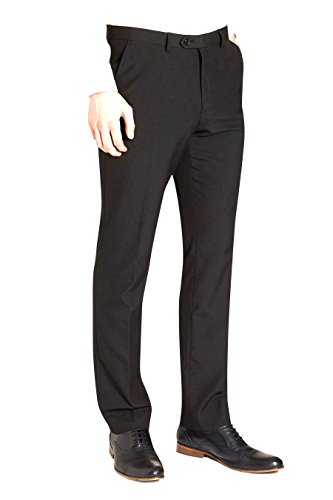 Smart Classic 34R Trousers (34R [34W / 31L], Black - Regular fit) steampunk buy now online