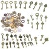BESTIM INCUK 120 Gram Antique Bronze Vintage Skeleton Keys Steampunk Gears Cogs Charms Pendant Clock Watch Wheel for Jewelry Making Supplies, Steampunk Accessories, Craft Projects (Approx 80pcs) steampunk buy now online
