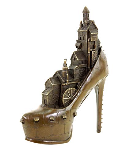 Kunst & Ambiente - Contemporary Art Sculpture - Limited Steam Punk Bronze Figurine - High Heel - Gothic - Shoe - Statue by Martin Klein - Height: 26.0 cm - Accessories Home - 100% Bronze steampunk buy now online