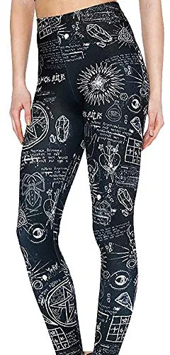Abyelike Women's Digital Print Cosmic Galaxy Stretch Leggings Tights (Angle Transformer, One Size) steampunk buy now online