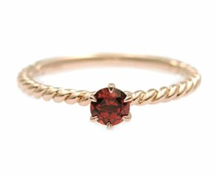 Gnzoe Jewlery Gift - Women 18K Rose Gold Anniversary Promise Ring, Round Garnet Twisted Band Rings for Womens Rose Gold Size L 1/2 steampunk buy now online