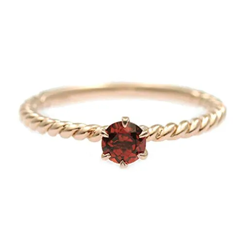 Gnzoe Jewlery Gift - Women 18K Rose Gold Anniversary Promise Ring, Round Garnet Twisted Band Rings for Womens Rose Gold Size L 1/2 steampunk buy now online