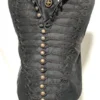 3pcs Steampunk Black Waistcoat with black Braiding with self tie black silk Cravat ,cog tiepin in size 40"42"44"46" by SteamEraProduction steampunk buy now online