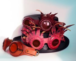 Customized Leather Handmade Goggles, Glasses, Mesh, Costume, Biker, Burning Man, Halloween, Steampunk, Cyberpunk, Sci-fi, Rave by OldPinkWardrobe steampunk buy now online