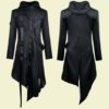 Men's Steampunk Trench Coat Gothic Punk Long Cosplay Hoodie Black Jacket Outwear, gothic jacket, black gothic jacket, unisex gothic jacket by KANOOPA steampunk buy now online