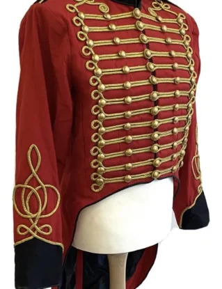 Ring master men’s Military Hussar Tail coat in red/black to fit chest size 42” 44” 46” 48” 50” by SteamEraProduction steampunk buy now online