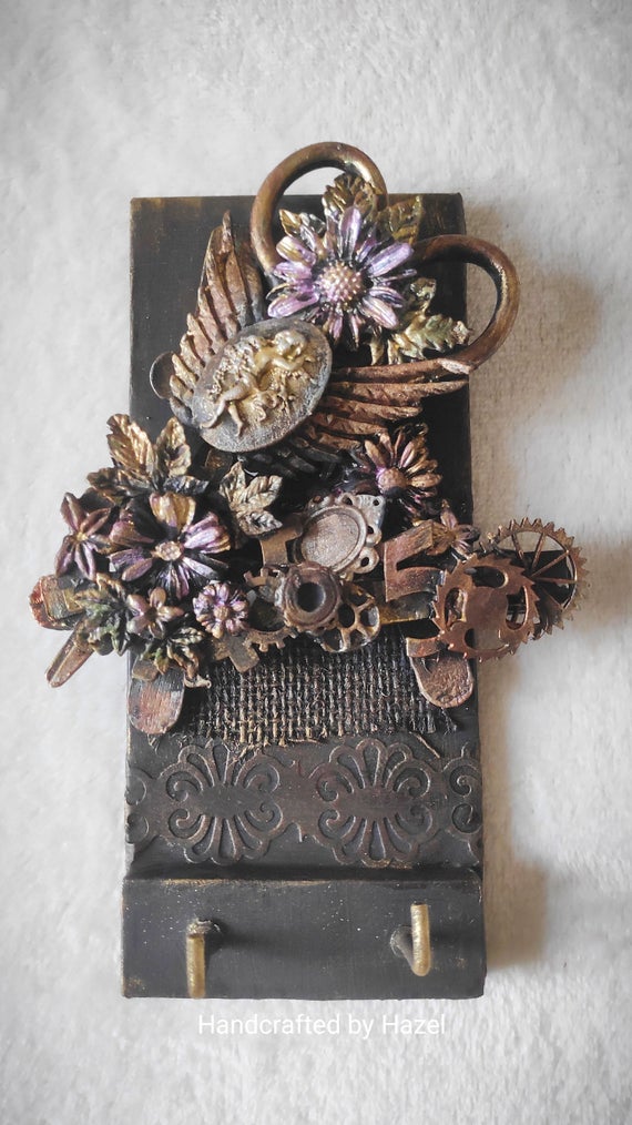 Steampunk altered keyholder by HandcraftedByHazel steampunk buy now online