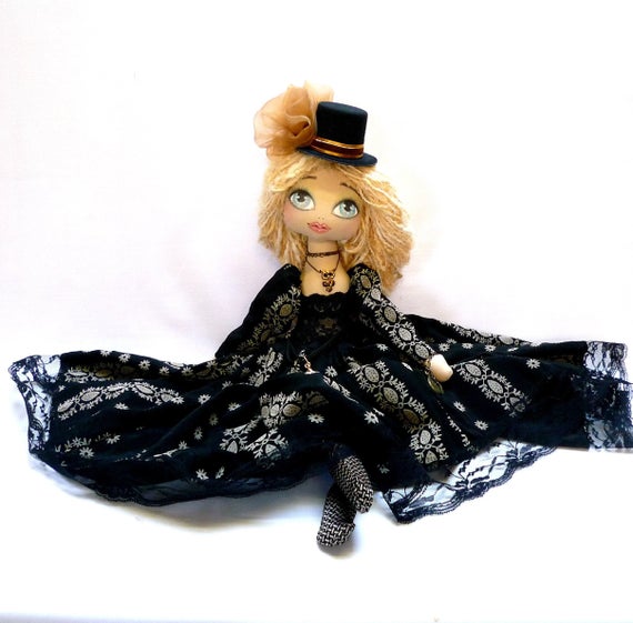 STEAMPUNK cloth doll OOAK sassy handmade art dolls heirloom keepsake vintage style SAMANTHA by MagettaJemArtDolls steampunk buy now online