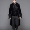 Velvet Tailcoat Jacket Black Burgundy ~ Victorian, Groom Tux Tuxedo ~ Unique Men's Costume Vampire Dracula Larper Gothic Goth Coat by Insomniaq steampunk buy now online