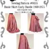 Victorian Basic Skirt, Early Bustle period with a loopable train Sewing Pattern #0115 Size US 8-30 / EU 34-56 PDF Download by BlackSnailPatterns steampunk buy now online