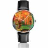 Very Nice Image of an Original Large Scale Painting in Canvas Women Men Pu Leather Band Watches Wristwatches Black steampunk buy now online