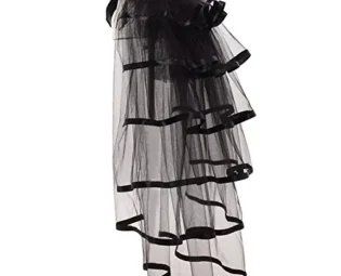 GRACEART Steampunk Black Bustle Tutu Belt Lace Underskirt (Black Hem) steampunk buy now online