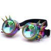 Unisex Polarized Steampunk Sunglasses Diffracted Lens Vintage Retro Round Sunglasses Cyber Goggles Kaleidoscope Punk Hippy,Comfort Ideal for Cosplay,Fancy Dress Costumes (Multicolor) steampunk buy now online