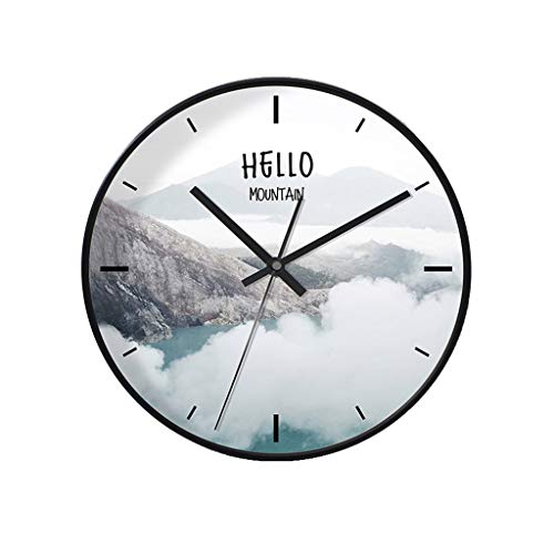 TIANYOU Clock Nordic Style Mountain Pattern Wall Gray Mute Household Bedroom Diameter 30Cm Gift for Girlfriend steampunk buy now online