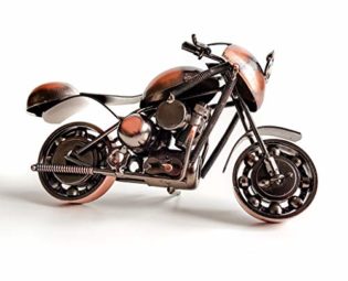 HomeZone® Stylish Bronze Effect Metal Moto GP Inspired Motorbike Sculptures Nuts & Bolts Desk Office Sculpture Men's steampunk buy now online