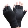 Heat Holders - Mens Winter Warm 3.2 TOG Fleece Lined Insulated Knit Thermal Fingerless Gloves (One Size, Black) steampunk buy now online