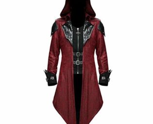 jieGorge Men Tailcoat Jacket Goth Steampunk Uniform Hoodie Party Outwear Long Sleeve Coat steampunk buy now online