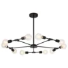 HUAQIMEI Modern Pendant Light 10-Heads Ceiling Lamp Sputnik Chandelier Mid Century Semi Flush Mount Ceiling Light for Living Room Bedroom Foyer Dining Room steampunk buy now online