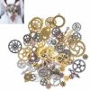 Steampunk Gears, HQCM 50 Grams Steampunk Charms Cogs Assorted Antique Metal Wheels Pendant Watch Clock Gears for DIY Crafts Jewelry Making Accessories Bronze Copper Gold Silver Mixed Colour steampunk buy now online