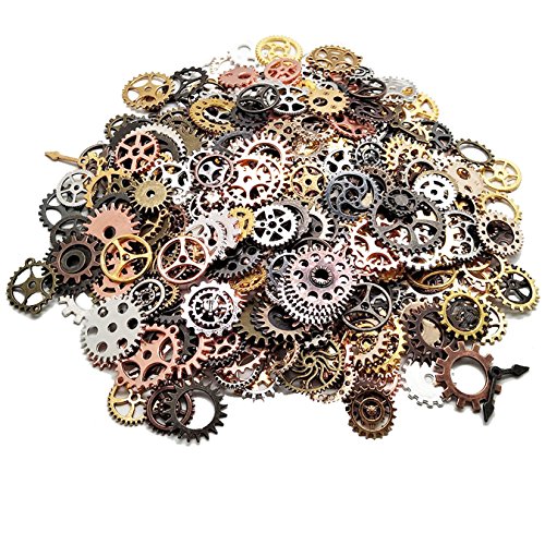 Misscrafts Steampunk Gear Wheels Accessories 500g Mixed 9 Colors for Craft Jewelry Making steampunk buy now online