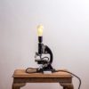 Industrial Microscope Lamp, Reclaimed Science Laboratory Lighting, Unique Upcycled Light with Vintage Edison LED Bulb by Upswitch steampunk buy now online