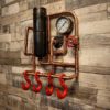 Retro Industrial Rustic Coat Rack - Steampunk Wall Art by TheLittleVintageLamp steampunk buy now online