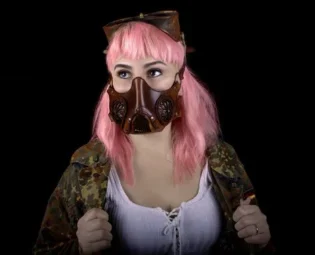 Steampunk Gas Leather Mask Post apocalyptic for halloween or larp costume. Victorian mask by ElMarquesLARP steampunk buy now online