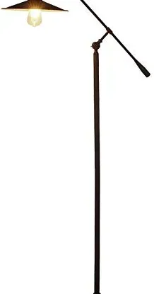 ZGYQGOO Vintage steampunk Swing Arm Vertical light,Industrial wind retro water pipe lamps, American village Loft living room bedroom book floor lamp - 2 Joints Adjusted (Black) steampunk buy now online