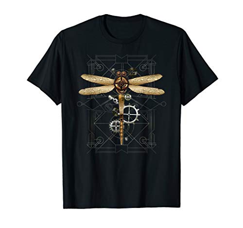 Steampunk Dragonfly T-Shirt Vintage Gears Goth Men Women steampunk buy now online