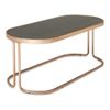 Rose Gold Coffee Table with Stone Effect Top, Steampunk Modern Style - Dawn steampunk buy now online
