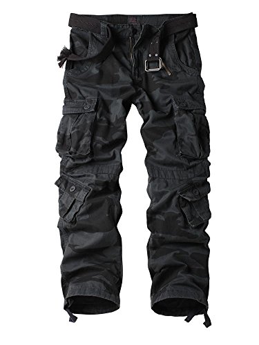 MUST WAY Men's Work Trousers Camouflage Army Combat Trousers Work Wear Cargo Trousers with 8 Pockets E Camouflage 34 steampunk buy now online