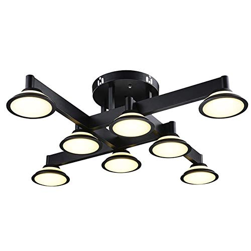 V.JUST Dimmable Led Ceiling Light with Remote, Industrial Lamp Interior Decor Ceiling Lighting Vintage Metal Ceiling Spotlight Chandelier Bedroom Living Room Dining Table Light 8X 3W Candlestick steampunk buy now online