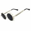 Ronsou Steampunk Style Round Vintage Polarized Sunglasses Retro Eyewear UV400 Protection Matel Frame Black Size: One Size steampunk buy now online