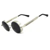 Ronsou Steampunk Style Round Vintage Polarized Sunglasses Retro Eyewear UV400 Protection Matel Frame Black Size: One Size steampunk buy now online Ronsou Steampunk Style Round Vintage Polarized Sunglasses Retro Eyewear UV400 Protection Matel Frame Black Size: One Size steampunk buy now online