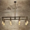 Simple And Cool Wall Lamp Steampunk 8-Lights Industrial Chandelier Iron Metal Water Pipe Shaped Ceiling Hanging Light Pendant Lamp Holder Fixture for Bar Club Restaurant E27 Energy Efficiency steampunk buy now online
