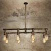 Simple And Cool Wall Lamp Steampunk 8-Lights Industrial Chandelier Iron Metal Water Pipe Shaped Ceiling Hanging Light Pendant Lamp Holder Fixture for Bar Club Restaurant E27 Energy Efficiency steampunk buy now online