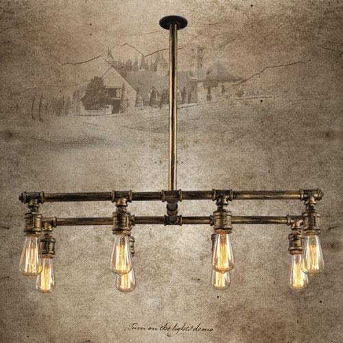 Simple And Cool Wall Lamp Steampunk 8-Lights Industrial Chandelier Iron Metal Water Pipe Shaped Ceiling Hanging Light Pendant Lamp Holder Fixture for Bar Club Restaurant E27 Energy Efficiency steampunk buy now online