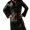Eimee Men's Leather Steampunk Military Coat Jacket Gothic Antique Long 999 (2XL, Black) steampunk buy now online