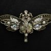 Gothic Art Nouveau bronze dragonfly and death watch beetle pin brooch + pearlescent abalone-style body, faux pearls, & rhinestone crystals by KindHeartsEmporium steampunk buy now online
