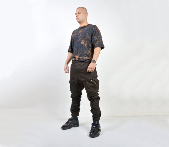 Men Cargo Pants, Steampunk Pants, Drop Crotch Pants, Men Harem Pants, Cyberpunk Pants, Cargo Joggers, Black Pants, Cyberpunk Trousers by MahallaOfficial steampunk buy now online