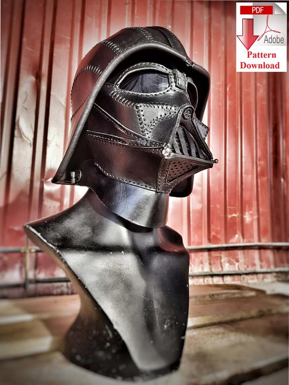 Pattern PDF leather Dart Vader by SteampunkRUS96 steampunk buy now online