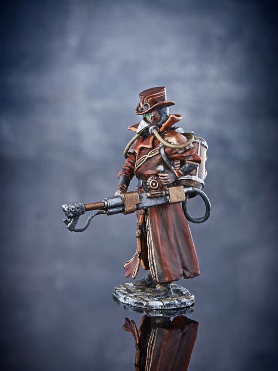 Plague Doctor 54mm figurine Steampunk Plague Doctor Model Painted 54mm Toy Soldier Bird Mask Doctor Model Figurine Middle Ages Model by RoninMiniatures steampunk buy now online