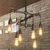 Chandeliers ® Vintage Industrial Pendant Ceiling Light Steampunk Retro LOFT Creative Water Pipes Iron Chandelier Clothing Store Restaurant Cafe Lighting Fixtures (Bulbs Not Included), D Chandelier steampunk buy now online
