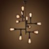 Modeen Loft Industry Water Pipe Retro Creative Chandelier Wrought Iron Steampunk Light Fixture Indoor Dining Room Kitchen Barn Ceiling Pendant Lamp (Size : Twelve Heads-Rust) steampunk buy now online