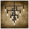 HIMA Vintage Pendant Light Industrial Ceiling Light Steampunk Lamp Black Retro Metal Water Pipe Chandelier E27 steampunk buy now online