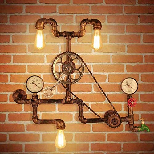 Industrial Iron Steampunk Wall lamp Coffee Shop bar Bicycle Bike lamp Coffee Shop bar Restaurant Retro Wall lamp Lights steampunk buy now online
