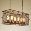 Atmko®Vintage Industrial Pendant Ceiling Light Steampunk Retro LOFT Creative Metal Iron Cage Chandelier 6 Lights Living Room Bedroom Bar Restaurant Decoration Lighting steampunk buy now online